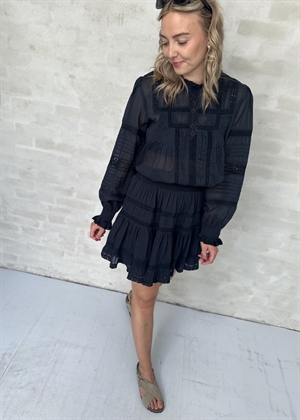 Ebba s voile bluse Navy Neo Noir 